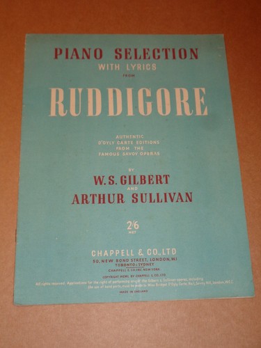 Gilbert sullivan ruddigore - sullivan,