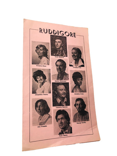 Theatre program ruddigore - program,