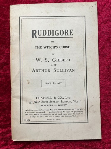 1900 ruddigore the - c.1900, or