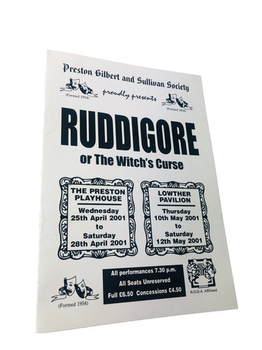 Theatre program ruddigore 2001 - program,